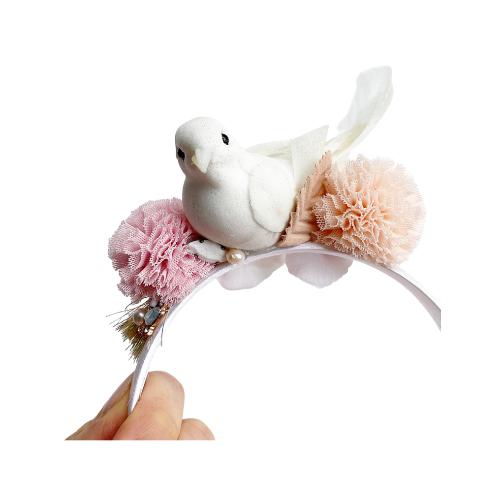 Bianco birdie Headpiece